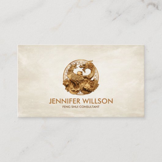 Ornament Phoenix en Dragon Visitekaartje (Voorkant)