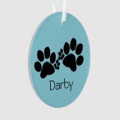 Ornament - Polydactyl Paw Prints and Photo (devant)