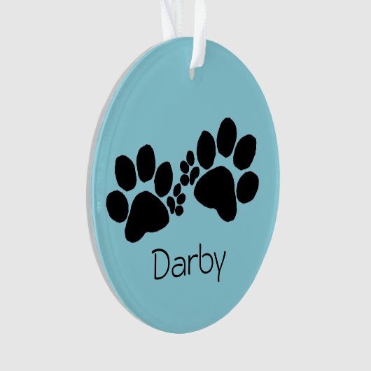 Ornament - Polydactyl Paw Prints and Photo (devant)