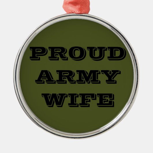 Ornament Proud Army Wife (Voorkant)