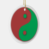 Ornament Red and Green Yin en Yang (Rechts)