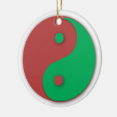 Ornament Red and Green Yin en Yang (Links)