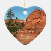 Ornament: Red Rock in Zion (hart) Keramisch Ornament (Achterkant)