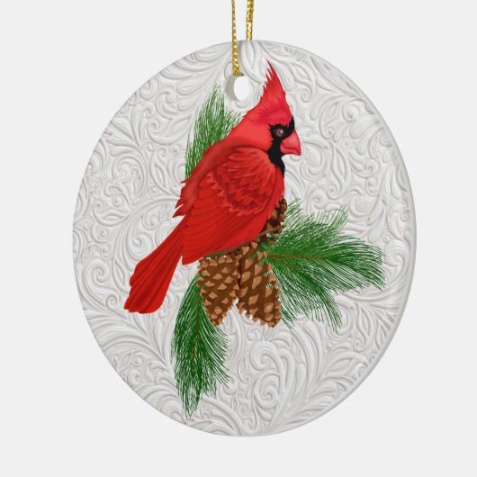 Ornament rode vogel (Links)