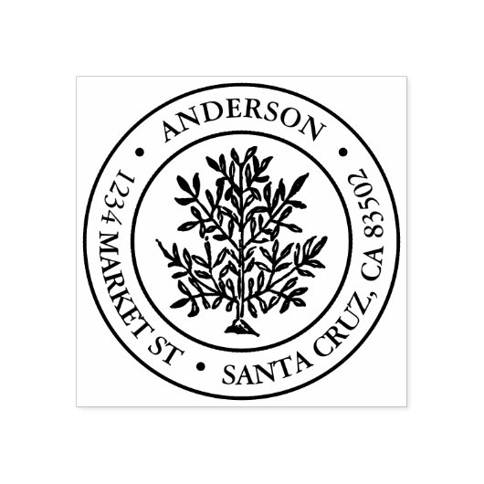  Ornament rond retouradres Rubberstempel (Afrduk)