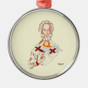 Ornament: Sint-Nicolaas Metalen Ornament