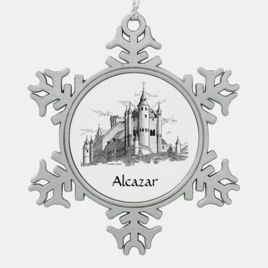 Ornament - Snowflake - Alcazar - kasteel (Voorkant)