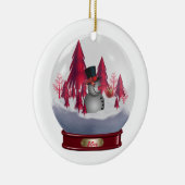 Ornament Snowman Red Kerstbomen Snow Wereldbol (Rechts)