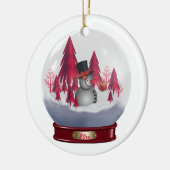 Ornament Snowman Red Kerstbomen Snow Wereldbol (Links)