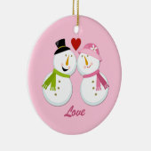 Ornament Snowman Snowlady Eerste Kerstmis (Rechts)