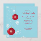 Ornament tendance Fête de Fête de neige Invitation (Devant / Derrière)