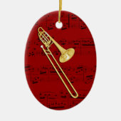 Ornament - Trombone (baars) - Kies uw kleur (Voorkant)