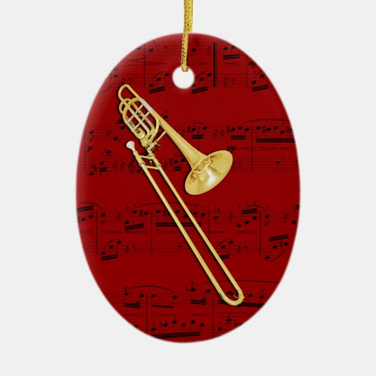 Ornament - Trombone (baars) - Kies uw kleur (Voorkant)