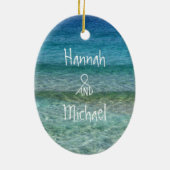 Ornament Tropische keepomwille van Ocean and Beach (Achterkant)