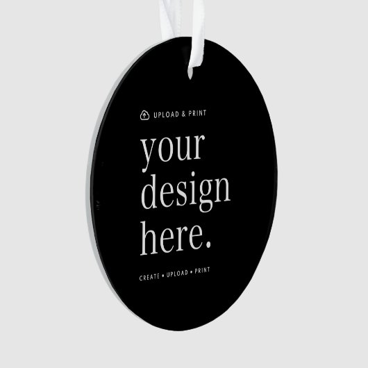 Ornament Uw Ontwerp Upload Acryl Ronde (voorkant)