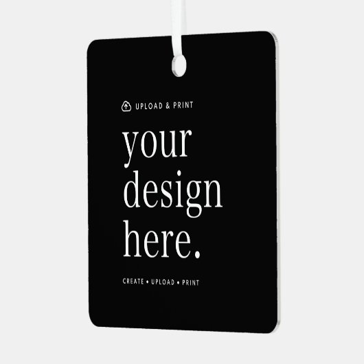 Ornament Uw Ontwerp Upload Metal Square (Voorkant links)