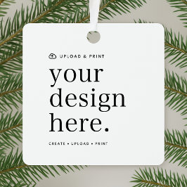 Ornament Uw Ontwerp Upload Metal Square