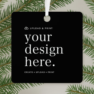 Ornament Uw Ontwerp Upload Metal Square
