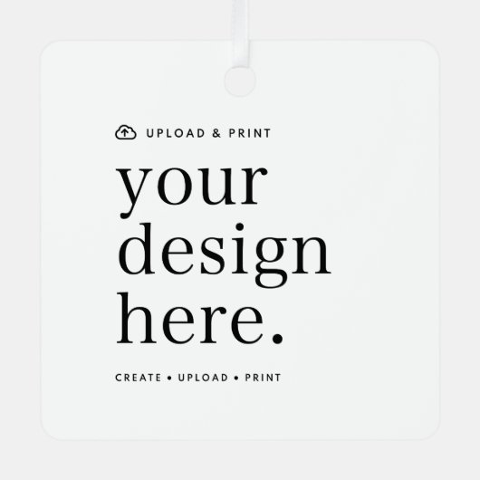 Ornament Uw Ontwerp Upload Metal Square (Voorkant)
