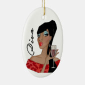 Ornament van Afrikaanse Amerikaanse Fabulous Diva- (Rechts)