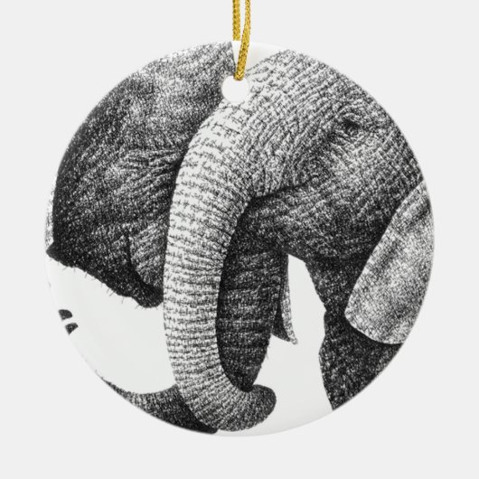 Ornament van Afrikaanse Olephants (Voorkant)