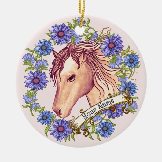 Ornament van blue Daisy Horse (Voorkant)