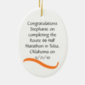 Ornament van de Agent van de Marathon van de vrouw (Achterkant)