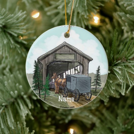 Ornament van de Amish-brug (Boom)