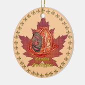 Ornament van de Canadese Maple Leaf-brandweerman (Links)