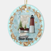 Ornament van de douanenaam Rhode Island Shell Ligh (Links)