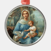Ornament van de Franse blauwe Madonna (Voorkant)