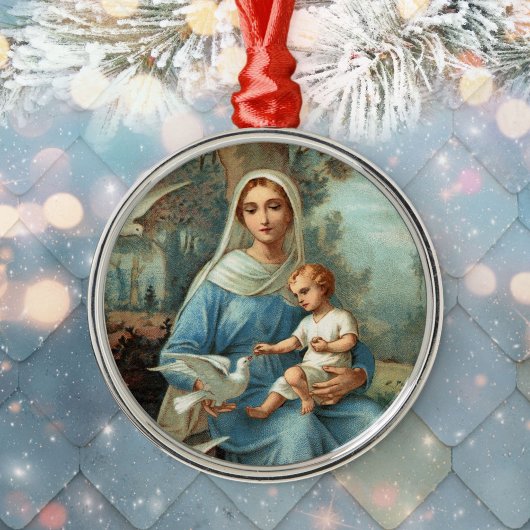 Ornament van de Franse blauwe Madonna