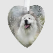 Ornament van de Grote Pyreneeën - Winterontwerp (voorkant)