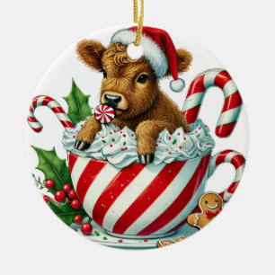 Ornament van de Koe van Christmas Highland