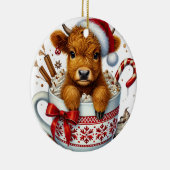 Ornament van de Koe van Christmas Highland (Rechts)