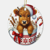 Ornament van de Koe van Christmas Highland (Links)