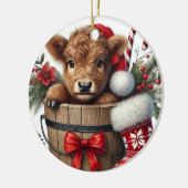 Ornament van de Koe van Christmas Highland (Links)