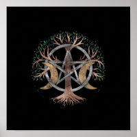 Ornament van de Life Pentagram Moon