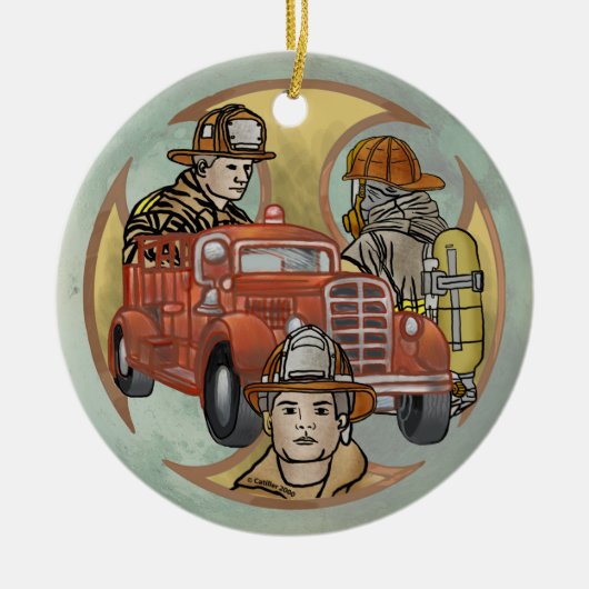 Ornament van de Maltese Cross Firefighter Brothers (Voorkant)