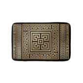 Ornament van de Meander-toets - zwart en goud Badmat (Voorkant)