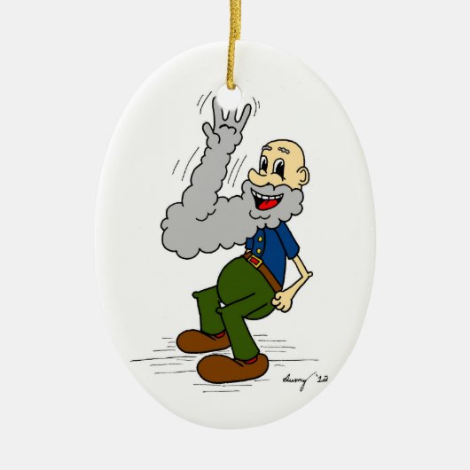 Ornament van de oude Man Waving Beard (Voorkant)