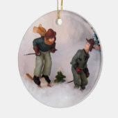 Ornament van de skiër (kerstdorp - 0861) (Links)