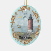 Ornament van de vuurtoren van Delaware Shells (Rechts)