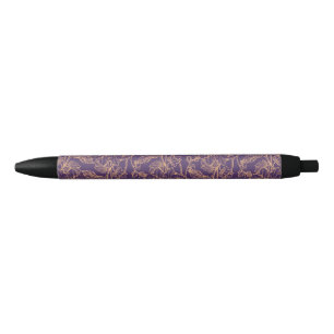 Ornament van druivendraf zwarte inkt pen