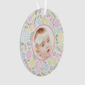 ornament van eerste kerstboompastel, omkeerbaar (voorkant)