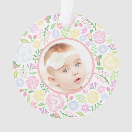 ornament van eerste kerstboompastel, omkeerbaar (voorkant)