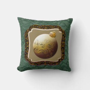 Ornament van goudglas Lijst Emerald Roos Faux Kussen