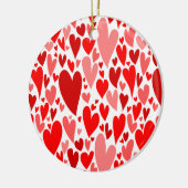 Ornament van het hart van de rode Valentijnse (Links)