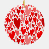 Ornament van het hart van de rode Valentijnse (Achterkant)