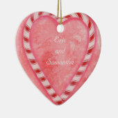 Ornament van het Heart Wedding van snoepsuikerriet (Rechts)